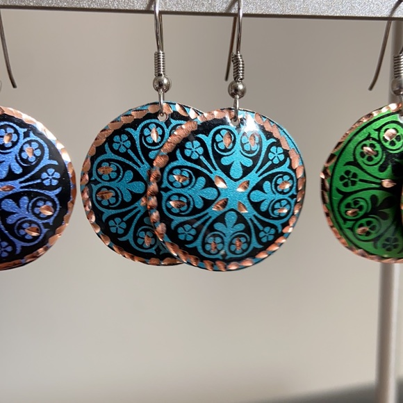 Handmade Turkish Copper Earrings - Picture 7 of 7